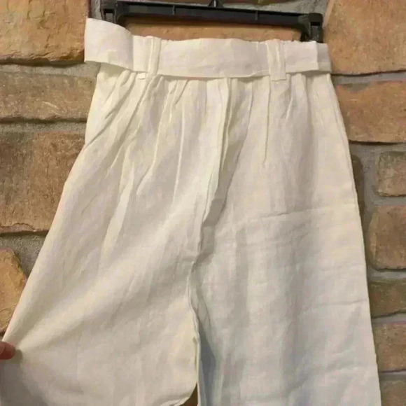 Linen wide leg flowing pants with belt, new without tag, size small - Picture 12 of 12